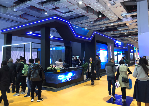 广告展-互霖科技展台搭建(128㎡)